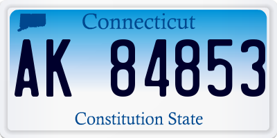 CT license plate AK84853