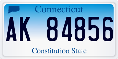 CT license plate AK84856