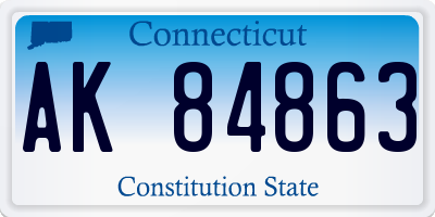 CT license plate AK84863