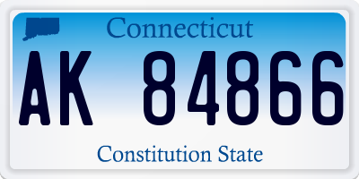 CT license plate AK84866