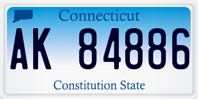 CT license plate AK84886