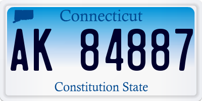 CT license plate AK84887