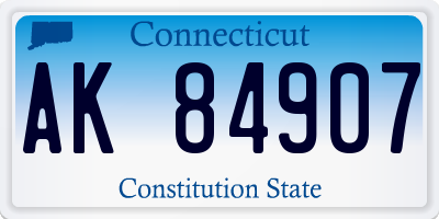 CT license plate AK84907