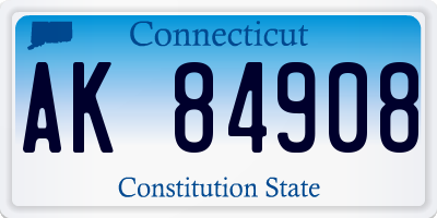 CT license plate AK84908