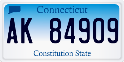 CT license plate AK84909