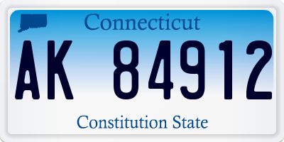 CT license plate AK84912