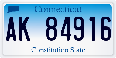 CT license plate AK84916