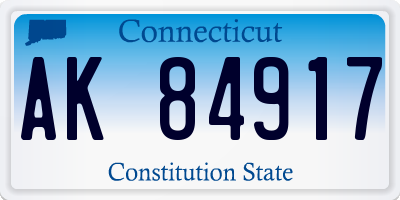 CT license plate AK84917