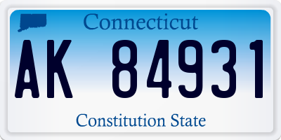 CT license plate AK84931
