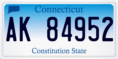 CT license plate AK84952