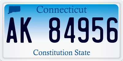 CT license plate AK84956
