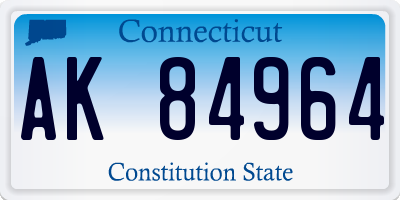 CT license plate AK84964