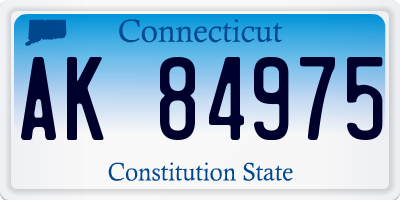 CT license plate AK84975