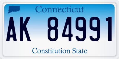 CT license plate AK84991