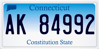 CT license plate AK84992