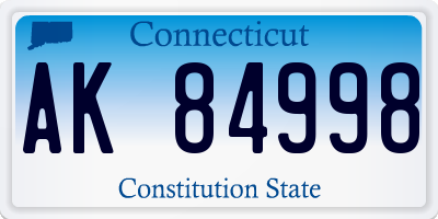 CT license plate AK84998