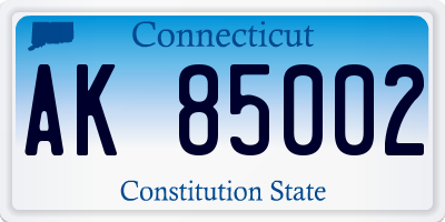 CT license plate AK85002