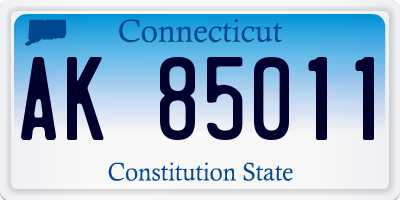 CT license plate AK85011