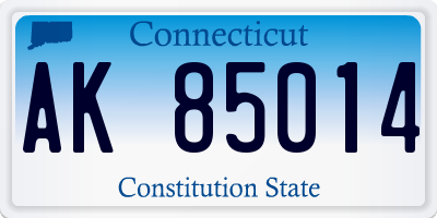 CT license plate AK85014