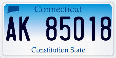 CT license plate AK85018
