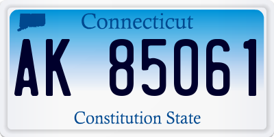 CT license plate AK85061