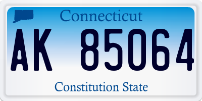 CT license plate AK85064