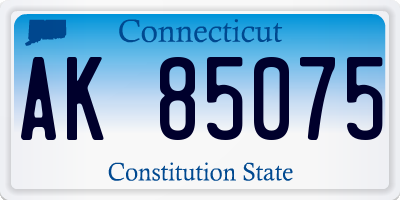 CT license plate AK85075