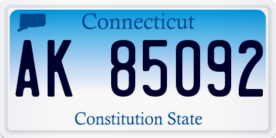 CT license plate AK85092
