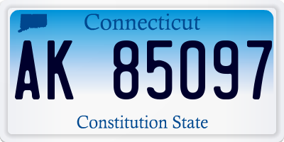 CT license plate AK85097
