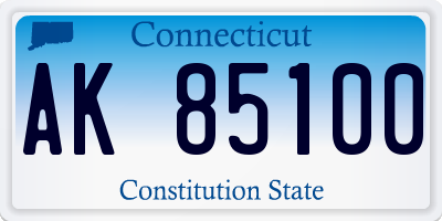 CT license plate AK85100