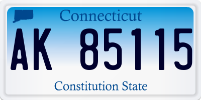 CT license plate AK85115