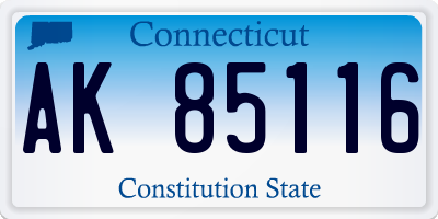 CT license plate AK85116
