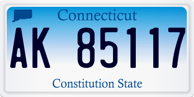CT license plate AK85117