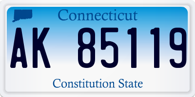CT license plate AK85119