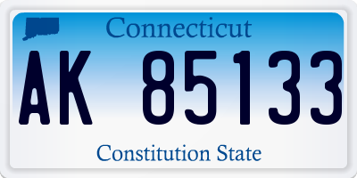 CT license plate AK85133