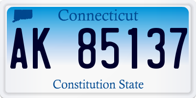 CT license plate AK85137