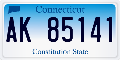CT license plate AK85141