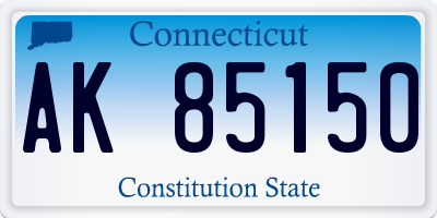 CT license plate AK85150