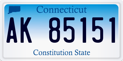 CT license plate AK85151