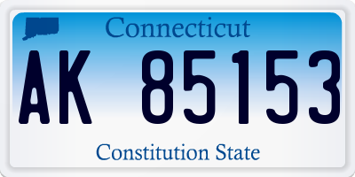 CT license plate AK85153