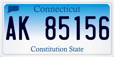 CT license plate AK85156
