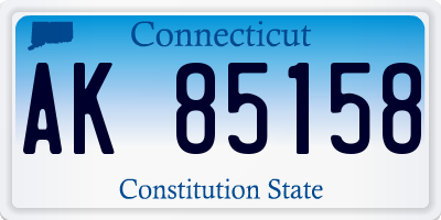 CT license plate AK85158