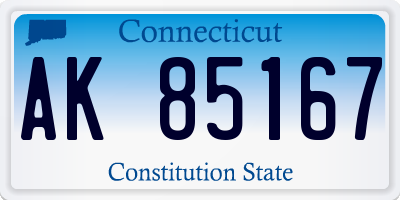 CT license plate AK85167