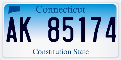 CT license plate AK85174