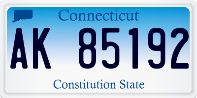 CT license plate AK85192