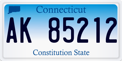 CT license plate AK85212