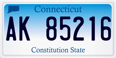 CT license plate AK85216