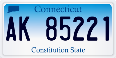CT license plate AK85221