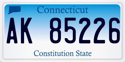 CT license plate AK85226