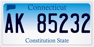 CT license plate AK85232